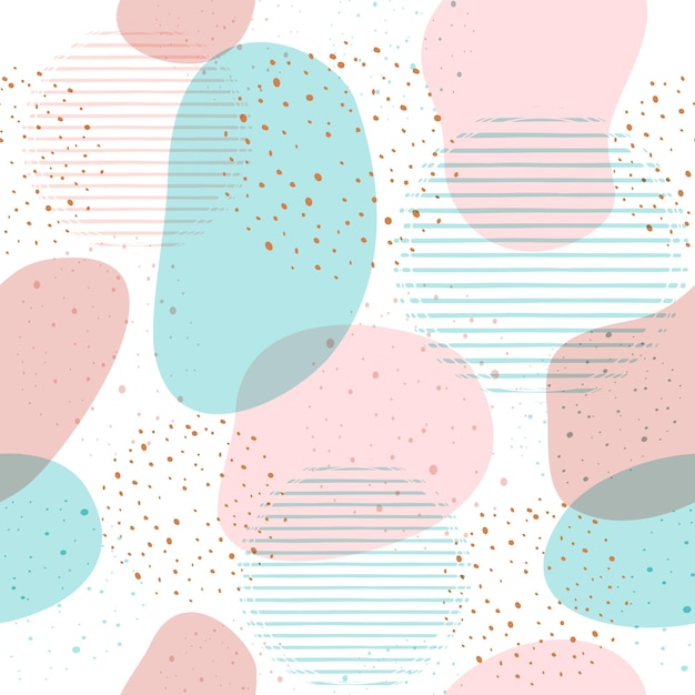 Vibrant Pastel Shapes and Textures Abstract Pattern | Jiffy Designs