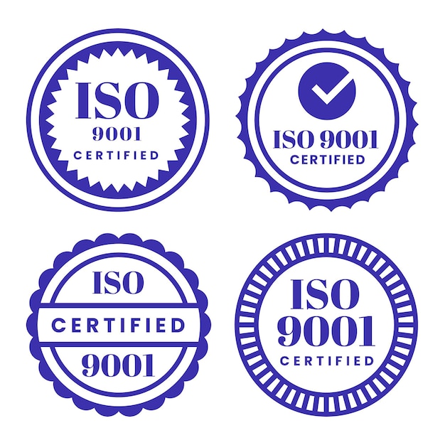 Vibrant ISO 9001 Certification Seals and Stamps Collection | Jiffy Designs