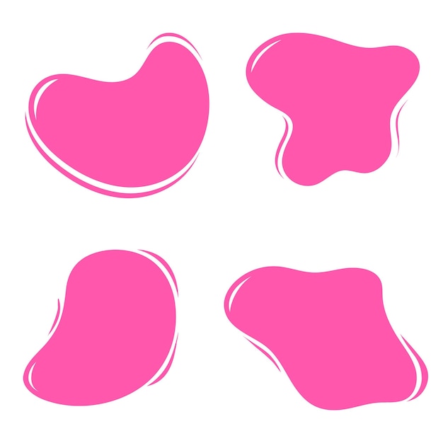 Vibrant Pink Abstract Organic Shapes Composition | Jiffy Designs