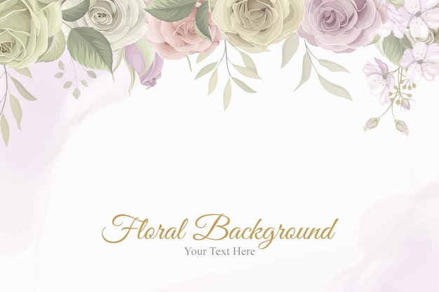 Elegant Floral Background with Soft Pink and White Roses | Jiffy Designs