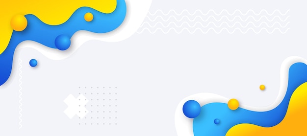 Vibrant Fluid Shapes in Playful Blue and Yellow | Jiffy Designs