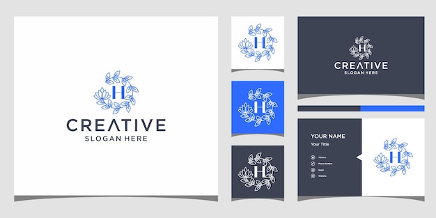 Elegant Floral Monogram Logo and Stationery Design | Jiffy Designs