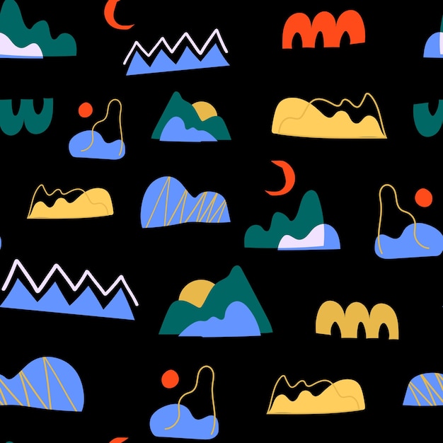 Vibrant Landscape Silhouettes Under Starry Night Sky | Jiffy Designs