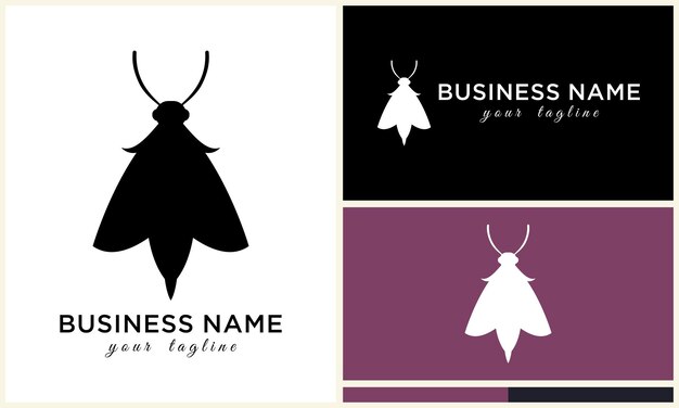Elegant Moth Silhouette Logo Design | Jiffy Designs