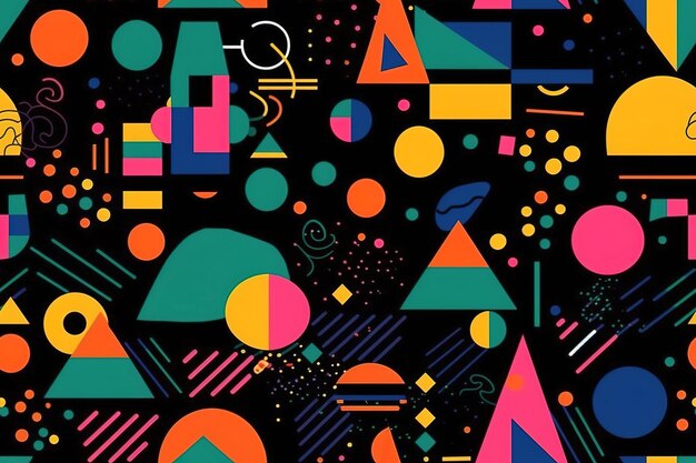 Vibrant Geometric Shapes and Patterns in Abstract Composition | Jiffy ...