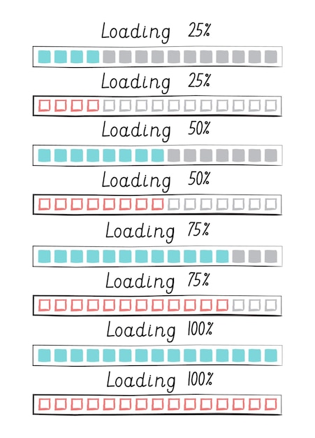 Minimalist Loading Progress Bars with Textured Backgrounds | Jiffy Designs