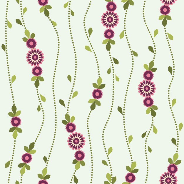 Vibrant Floral Tapestry with Whimsical Vines and Blooms | Jiffy Designs