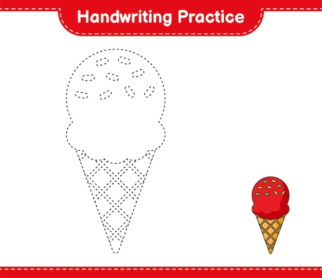 Delightful Ice Cream Cone Handwriting Practice | Jiffy Designs