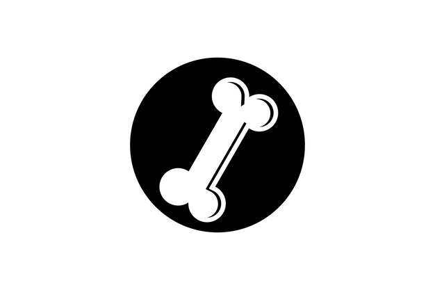 Minimalist Bone Silhouette in Circular Black and White Design | Jiffy ...