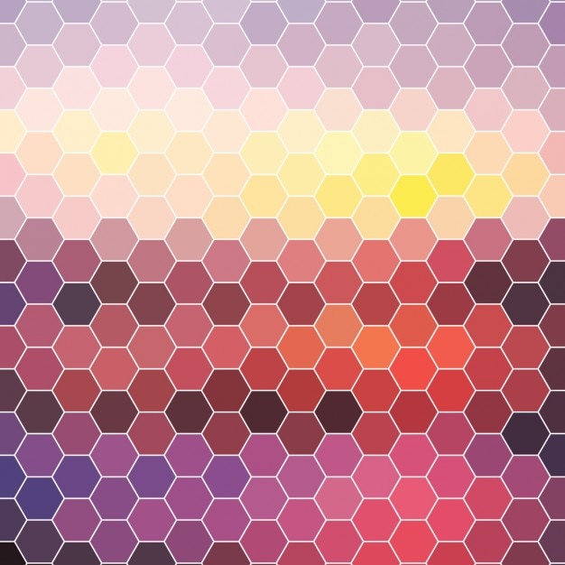 Vibrant Hexagonal Pattern with Gradient Hues and Honeycomb Design ...