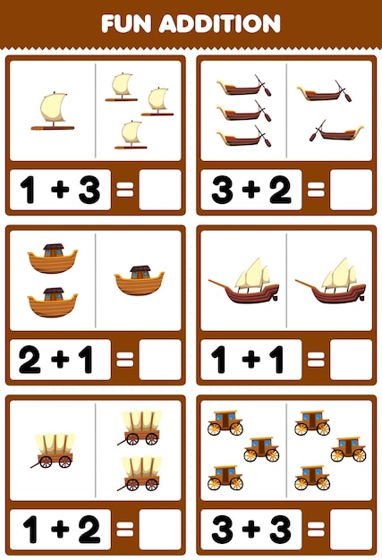 Engaging Addition Exercises with Diverse Visual Elements | Jiffy Designs