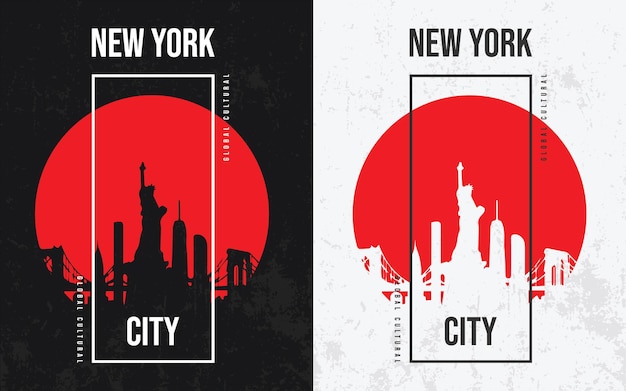 Iconic Skyline of New York City in Bold Silhouette | Jiffy Designs