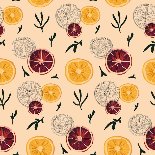 Vibrant Citrus Slices: A Refreshing Fruit Pattern | Jiffy Designs