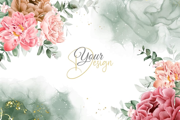 Elegant Floral Design with Calligraphic Text and Sparkles | Jiffy Designs