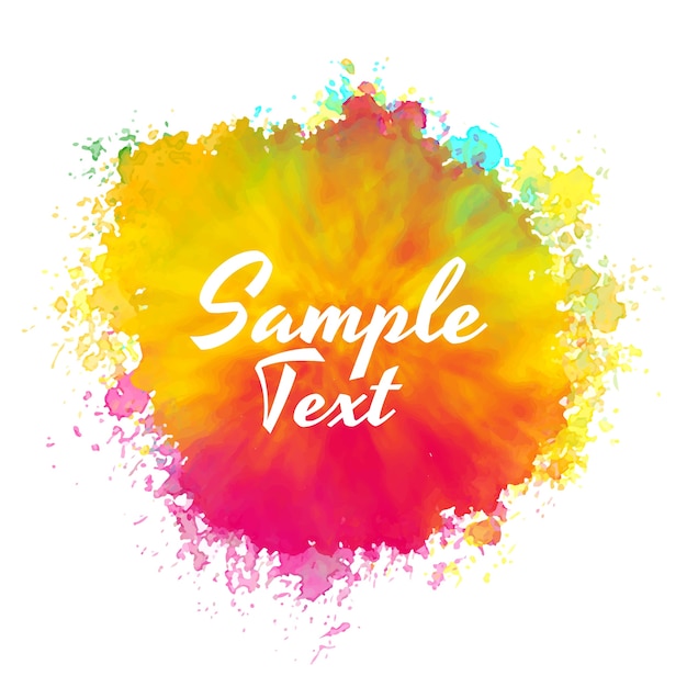 Vibrant Colorful Splash with Sample Text Overlay | Jiffy Designs