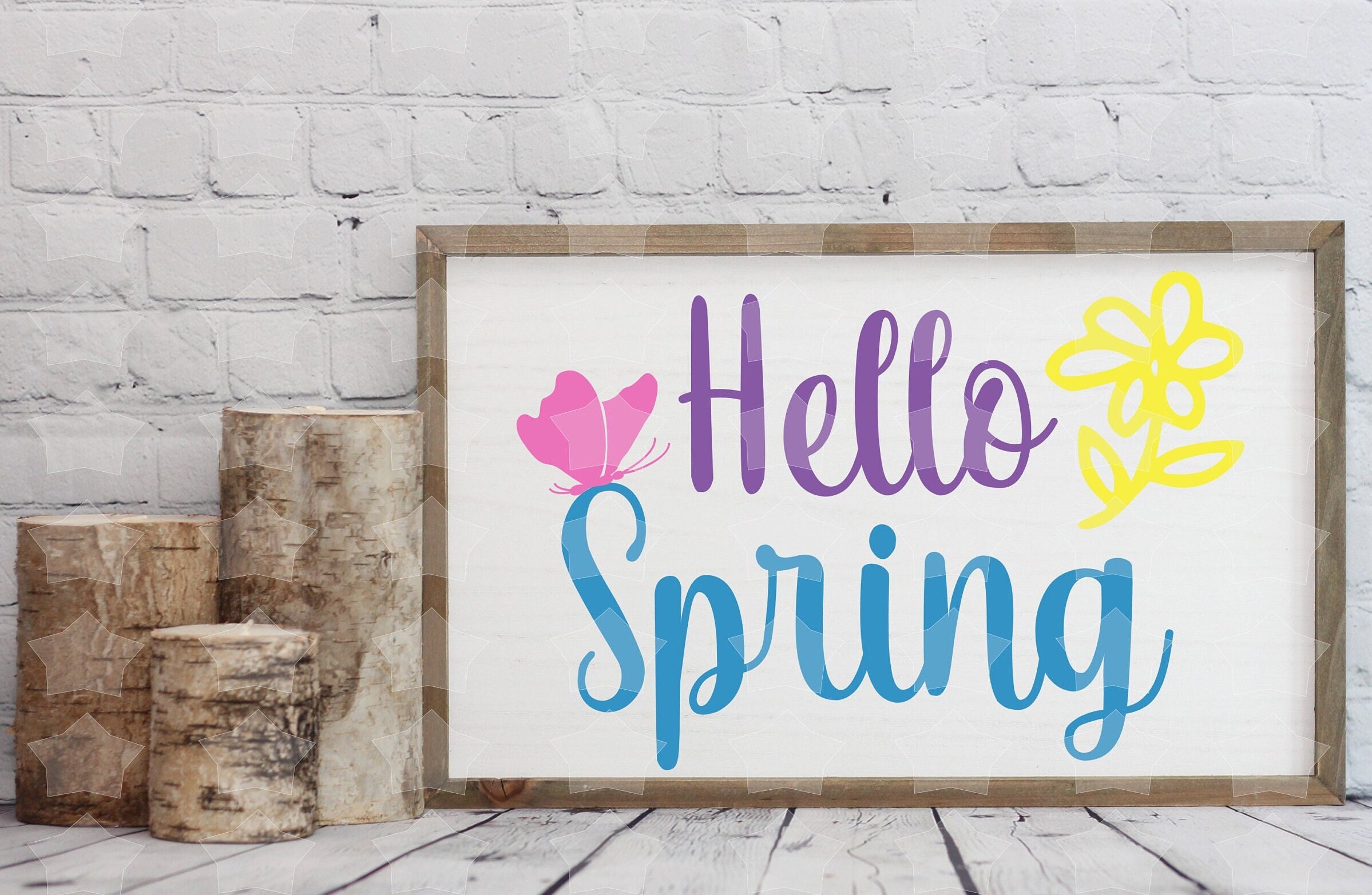 Hello Spring SVG, Hello Spring Cut File, Spring SVG, Spring Butterflies ...