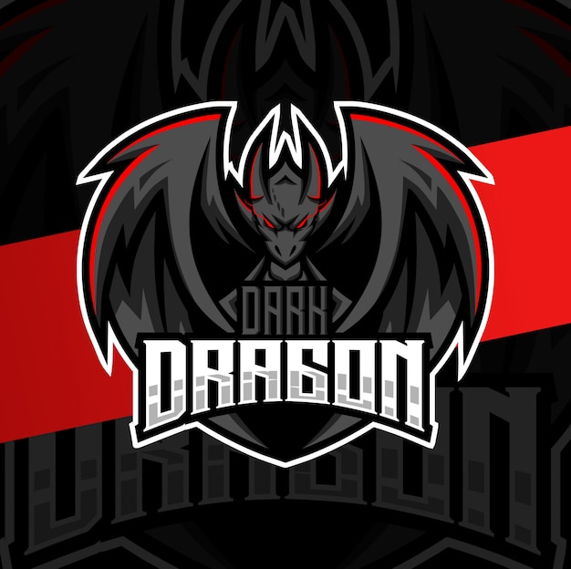 Fierce and Formidable Dark Dragon Mascot Logo | Jiffy Designs