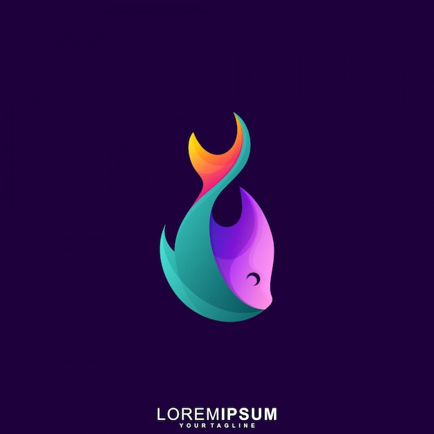 Vibrant Gradient Fish Icon for Modern Branding | Jiffy Designs