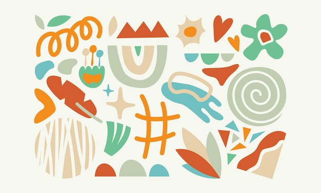 Vibrant Abstract Shapes and Symbols Collection | Jiffy Designs
