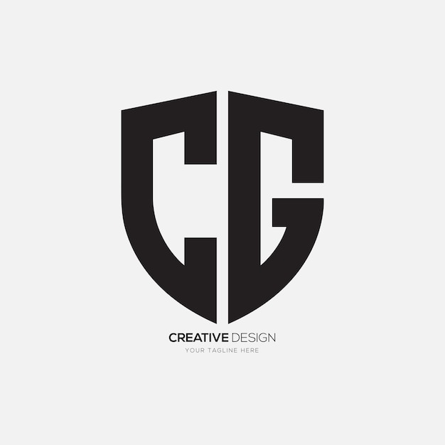 Minimalist Monogram Logo with Stylized Shield Shape | Jiffy Designs