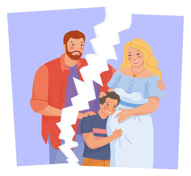 Broken Family: A Poignant Illustration of Domestic Strife | Jiffy Designs