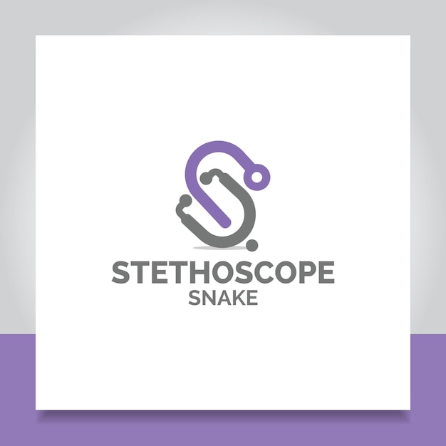 Sleek Stethoscope Serpent: A Minimalist Medical Symbol | Jiffy Designs