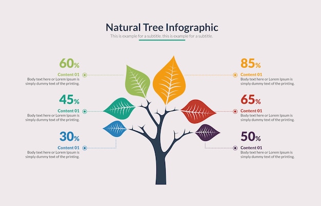 Vibrant Tree Illustration with Informative Statistics and Figures ...