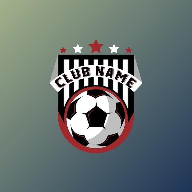 Vibrant Soccer Club Emblem with Checkered Pattern and Stars | Jiffy Designs