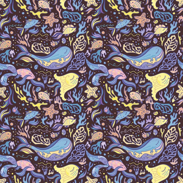 Vibrant Underwater Creatures Swirling in Mesmerizing Patterns | Jiffy ...