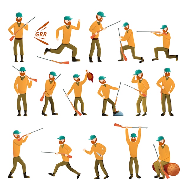 Versatile Construction Worker Character Illustrations in Various Poses ...