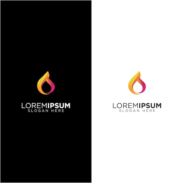Vibrant Flame Emblem on Dark Background | Jiffy Designs