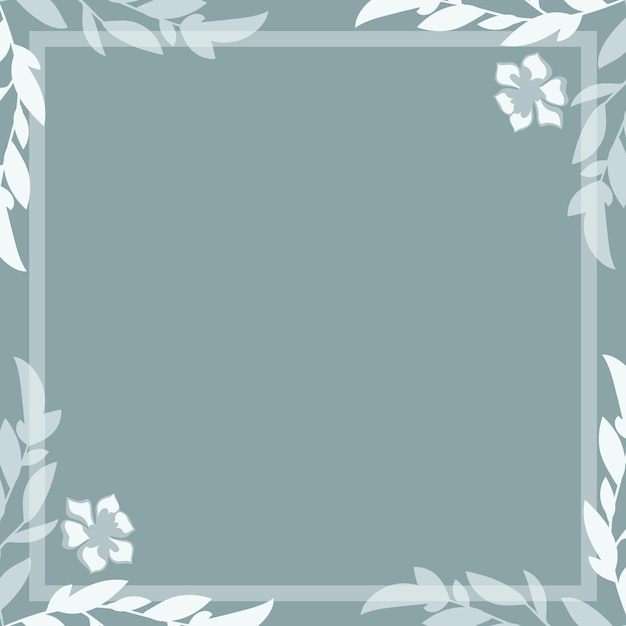 Elegant Floral Frame with Delicate White Leaves and Flowers | Jiffy Designs