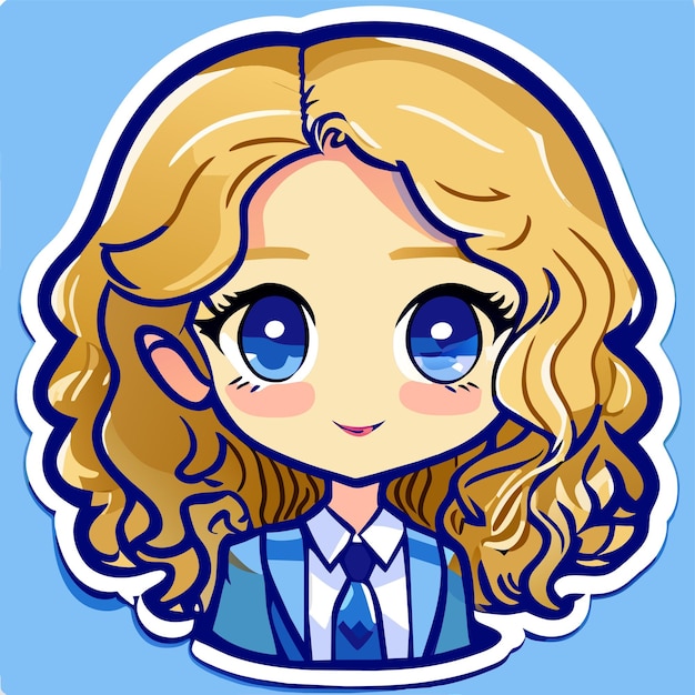 Charming Chibi Girl in School Uniform | Jiffy Designs