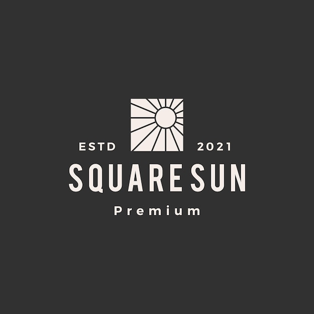 Sleek and Stylish Square Sun Premium Logo Design | Jiffy Designs
