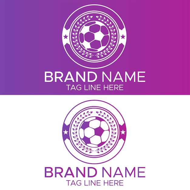 Elegant Soccer Badge with Laurel Wreath and Stars | Jiffy Designs