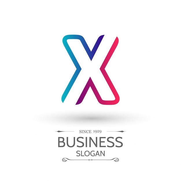 Stylized Intersecting Lines Logo with Business Slogan Typography ...