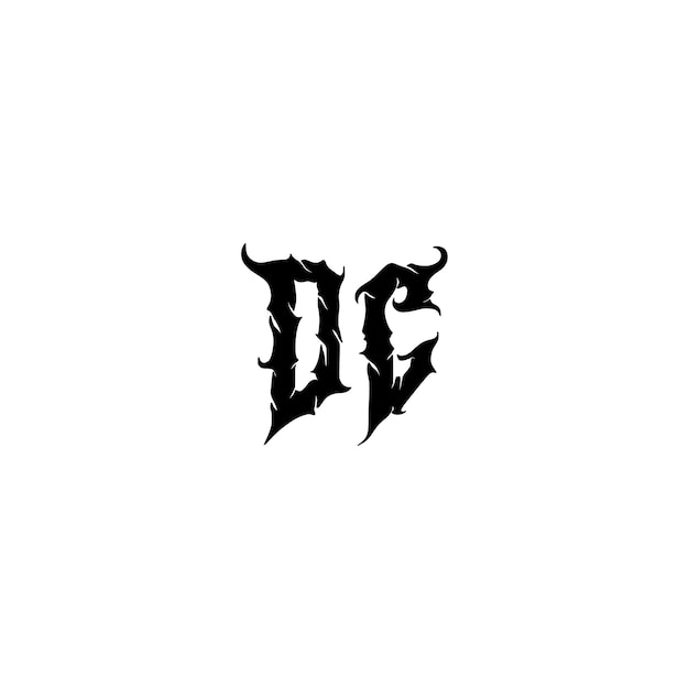 Captivating Gothic Monogram: Elegant 'DG' Emblem | Jiffy Designs