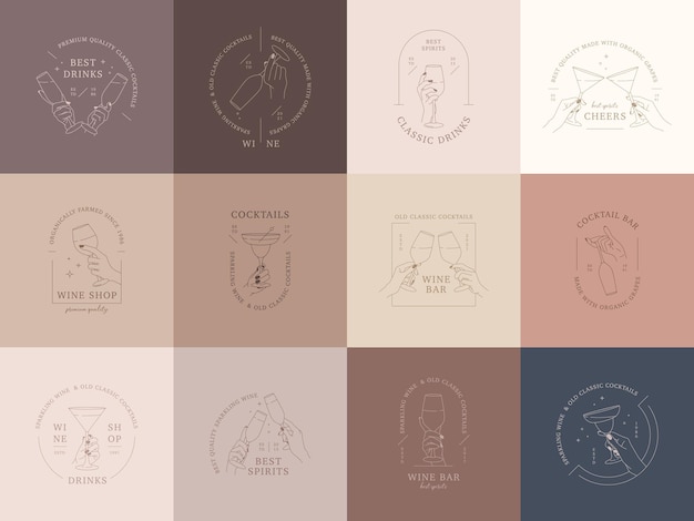 Diverse Collection of Minimalist Vintage Emblems and Badges | Jiffy Designs