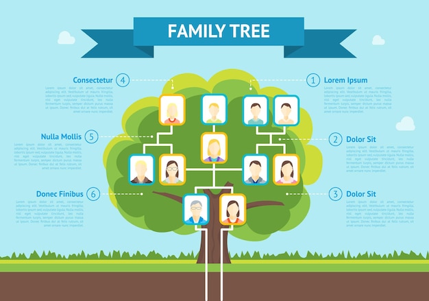 Vibrant Family Tree Showcasing Generations of Loved Ones | Jiffy Designs
