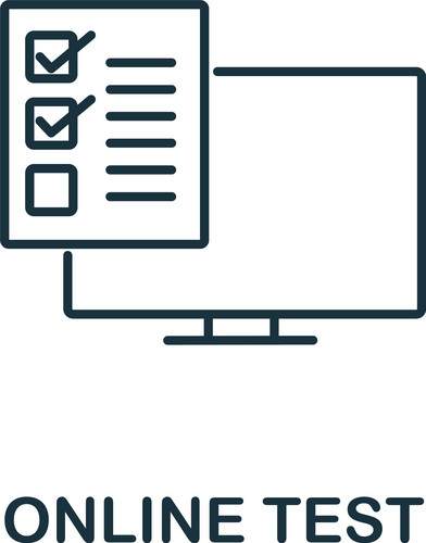 Online Test Icon From E Learning Collection. Simple Line Element Online ...