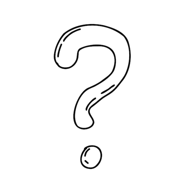 Curious Question Mark - Simple Minimalist Outline Illustration | Jiffy ...