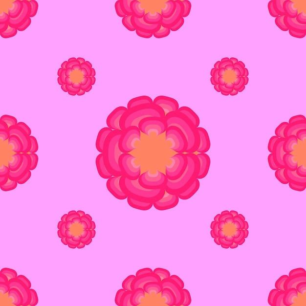Vibrant Floral Pattern in Shades of Pink and Orange | Jiffy Designs