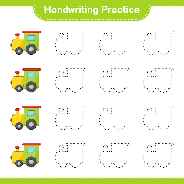 Colorful Train Handwriting Practice for Kids | Jiffy Designs