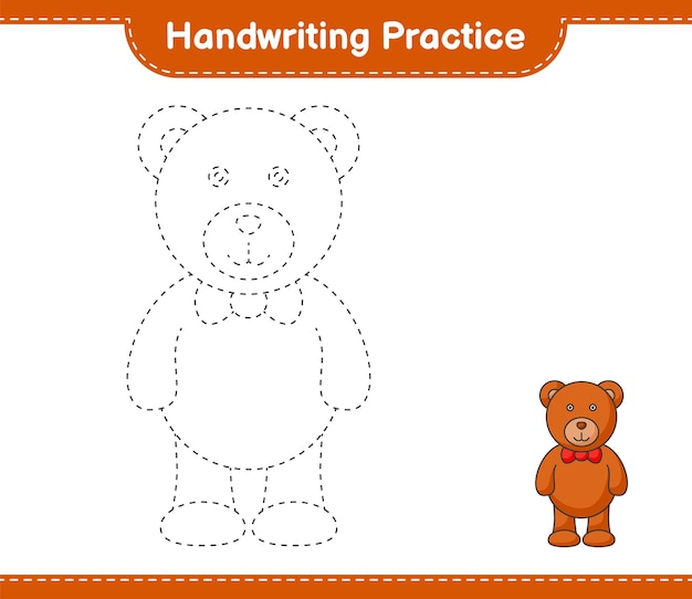 Adorable Teddy Bear Handwriting Practice | Jiffy Designs