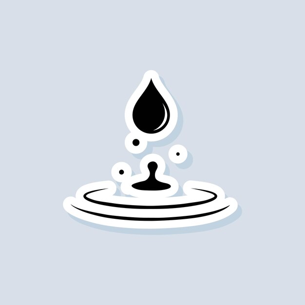 Minimalist Oil Drop Character with Swirling Base Design | Jiffy Designs
