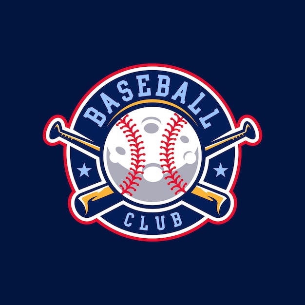 Iconic Baseball Club Emblem with Crossed Bats and Ball | Jiffy Designs