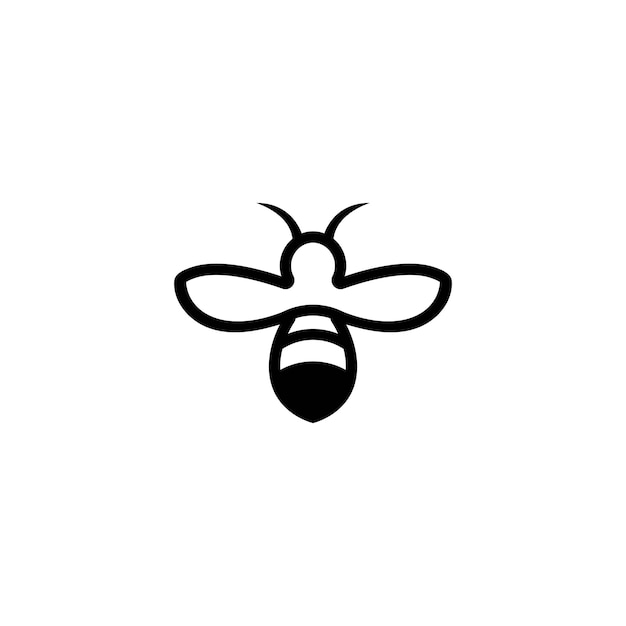 Elegant Bee Icon: Minimalist Design for Versatile Use | Jiffy Designs
