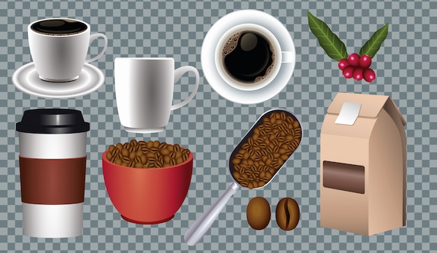 Vibrant Coffee Collection with Diverse Accessories and Packaging ...
