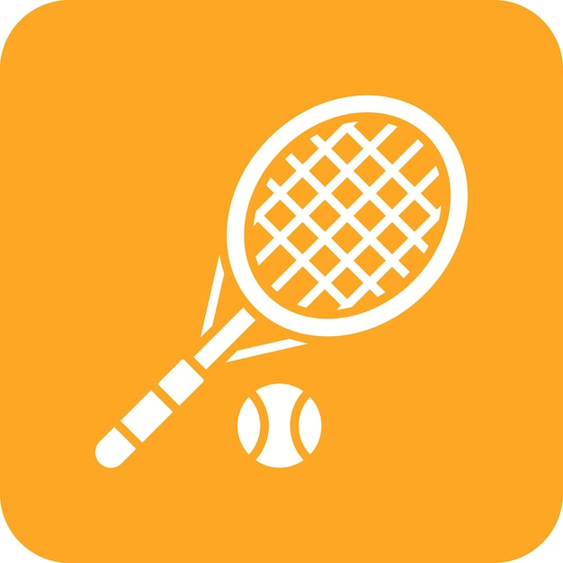 Iconic Tennis Racket and Ball Silhouette Illustration | Jiffy Designs