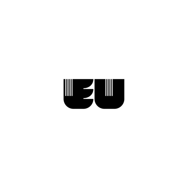 Sleek and Modern 'EU' Monogram Logo Design | Jiffy Designs